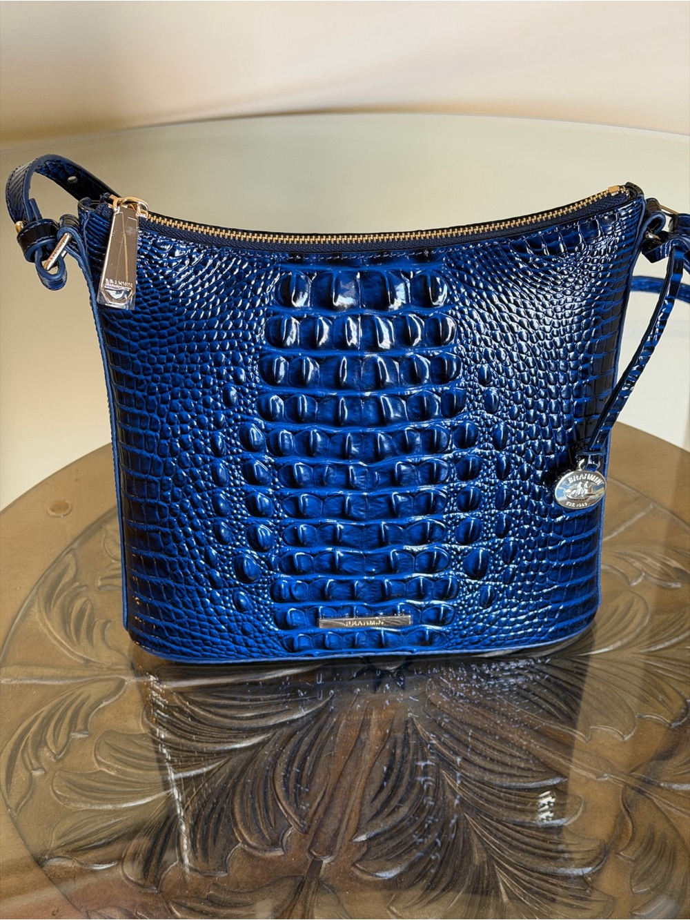 Brahmin Katie Anchor Croc-Embossed Crossbody Bag - Picture 3 of 16